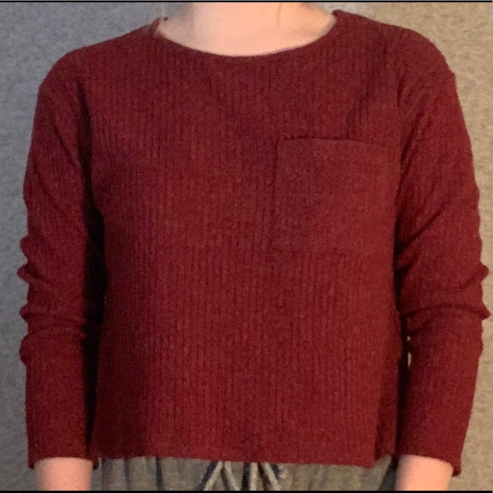 burgundy sweater